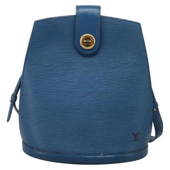 Authentic LOUIS VUITTON Epi Cluny Shoulder Bag Blue M52255 LV